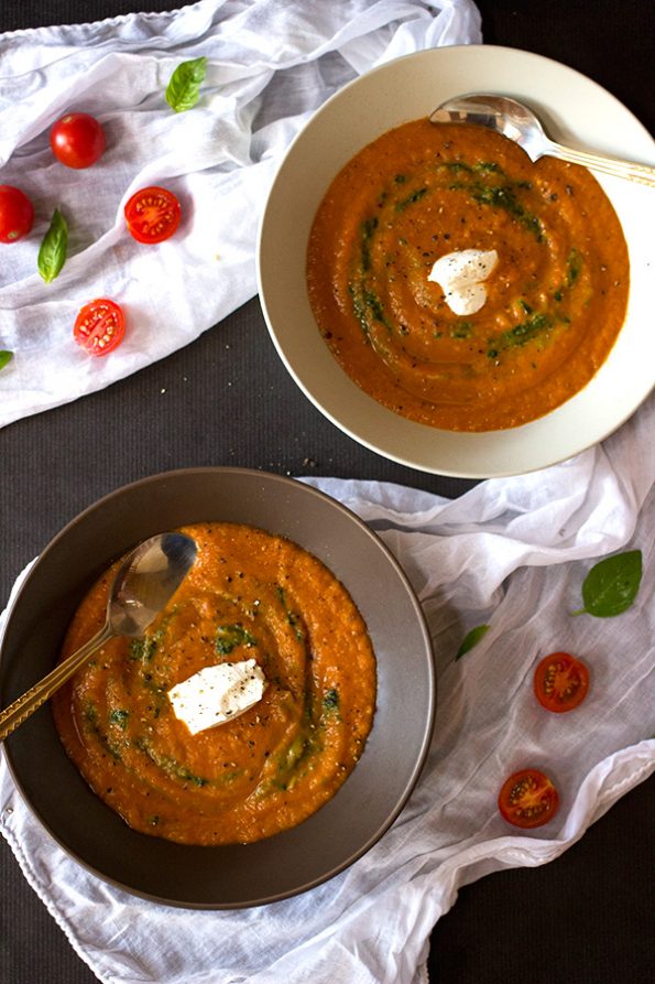 Roasted Sweet Pepper and Tomato Soup