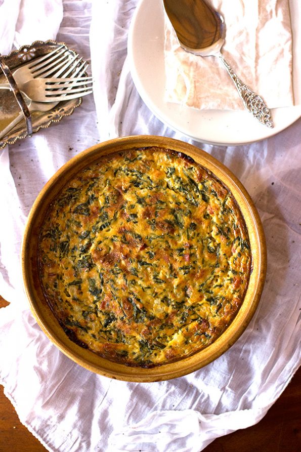 Spinach and Bacon Tart