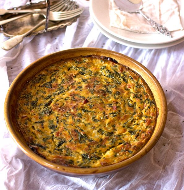 Spinach and Bacon Tart