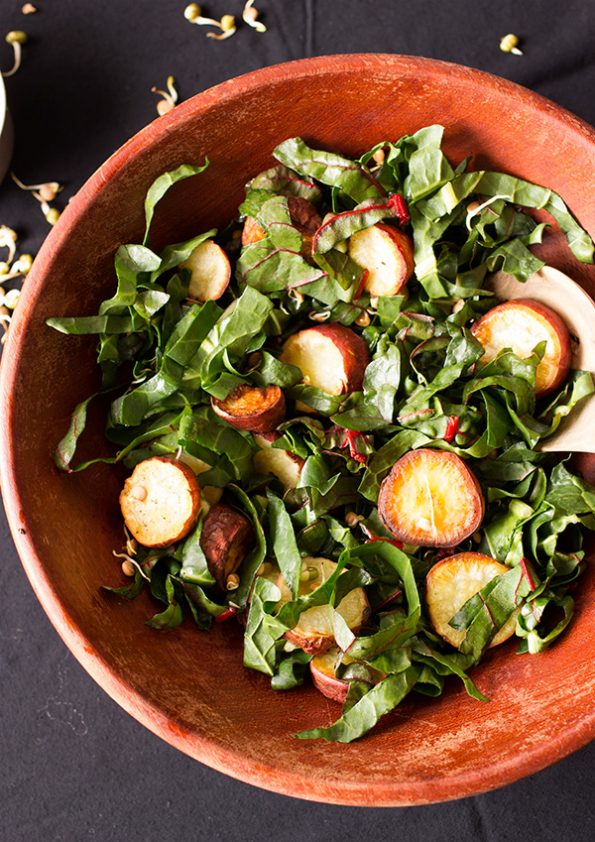 Spinach and Sweet Potato Salad
