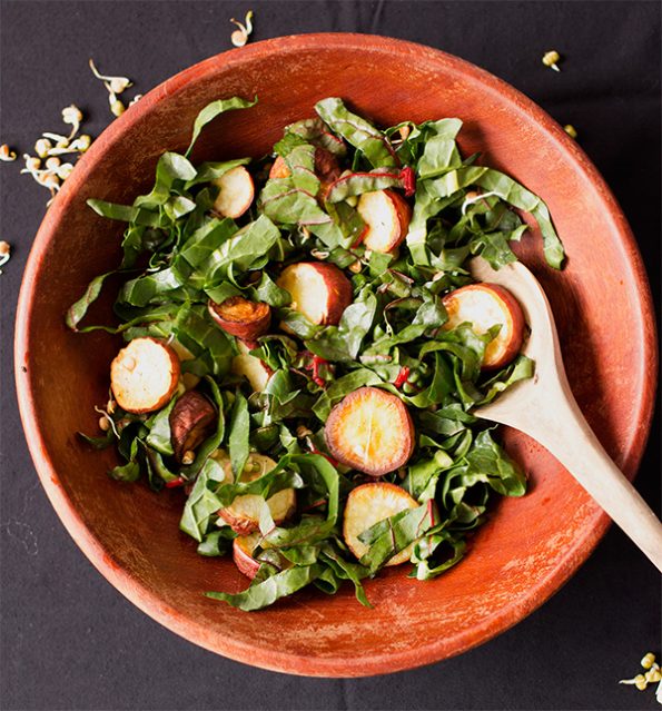 Spinach and Sweet Potato Salad