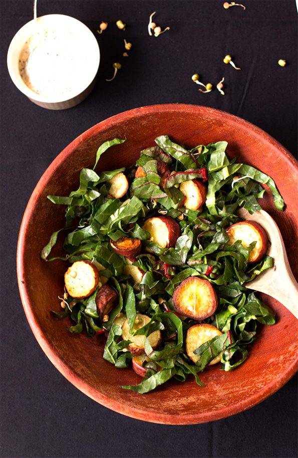 Spinach and Sweet Potato Salad