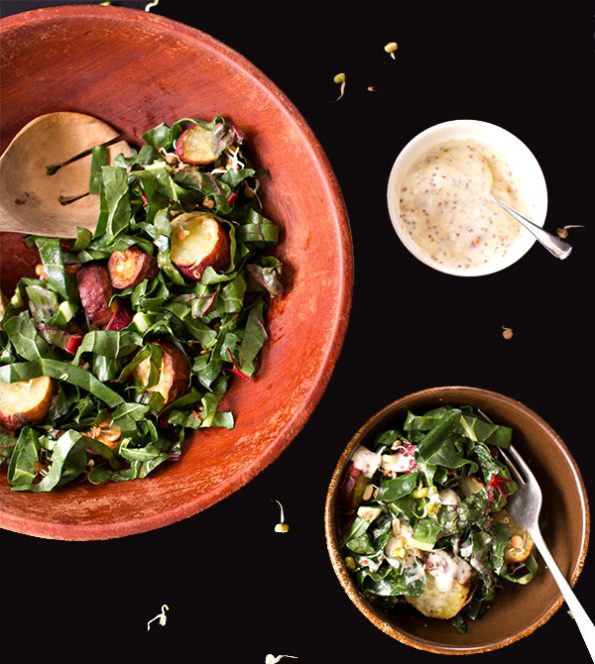 Spinach and Sweet Potato Salad