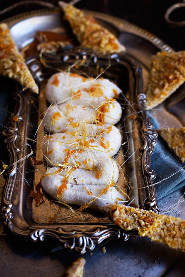 Vanilla Whipped Ricotta with Walnut Brittle Bread Wafers