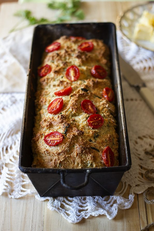 No Rise Cheese and Herb Bread