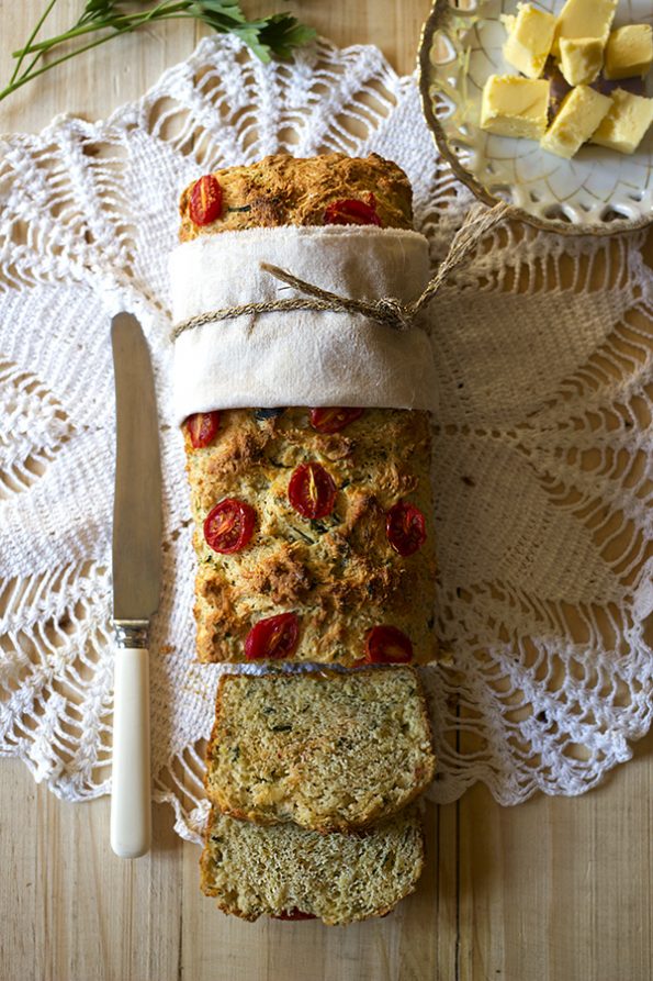 No Rise Cheese and Herb Bread