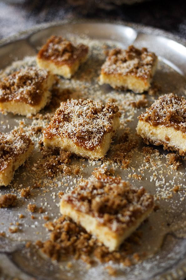 Ginger, Coconut and Caramel Bars