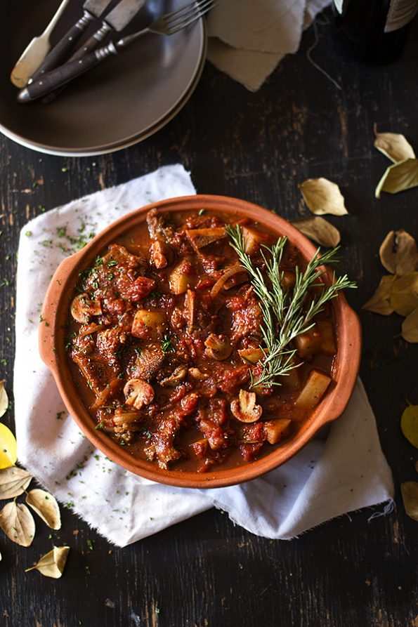 Paprika Beef, Tomato and Mushroom Stew