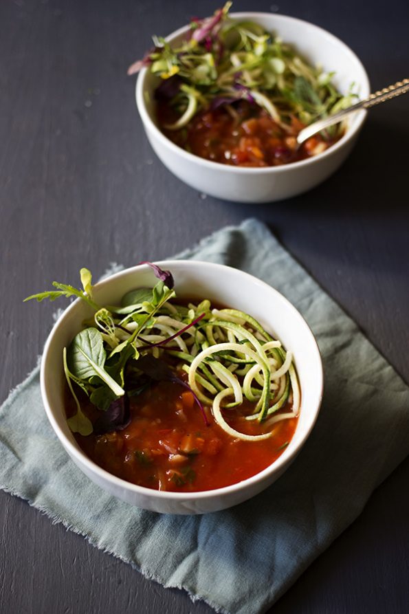 Minestrone and Zucchini Noodle Soup