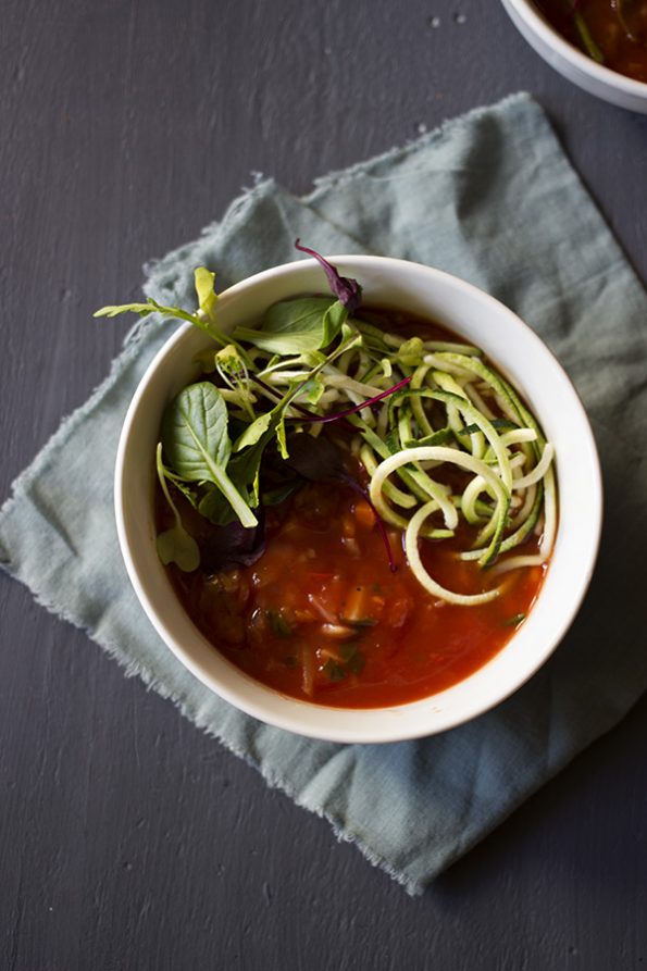 Minestrone and Zucchini Noodle Soup