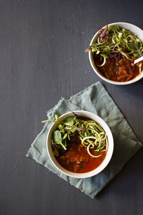 Minestrone and Zucchini Noodle Soup