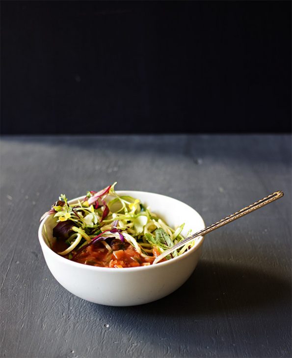 Minestrone and Zucchini Noodle Soup