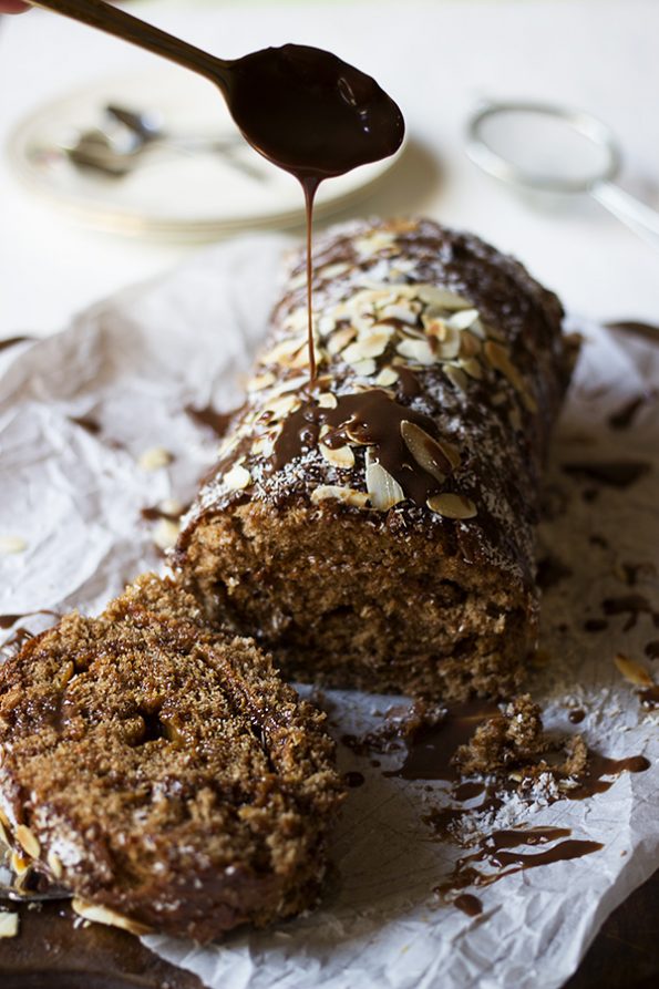 Mocha, Caramel and Coconut Swiss Roll