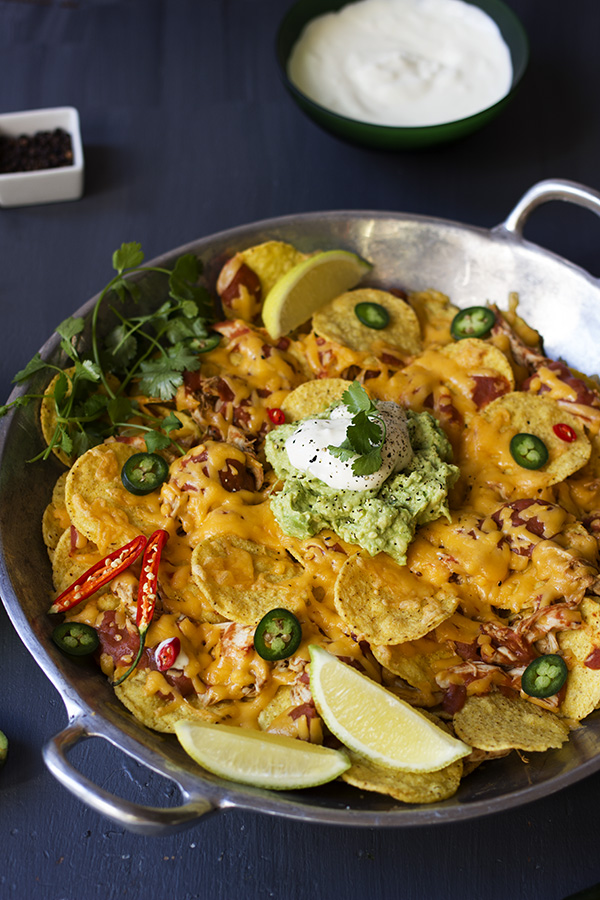 Spicy Pulled Chicken Nachos