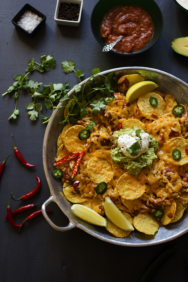 Spicy Pulled Chicken Nachos Spicy Pulled Chicken Nachos