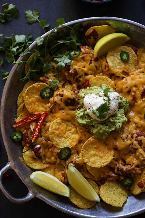 Spicy Pulled Chicken Nachos