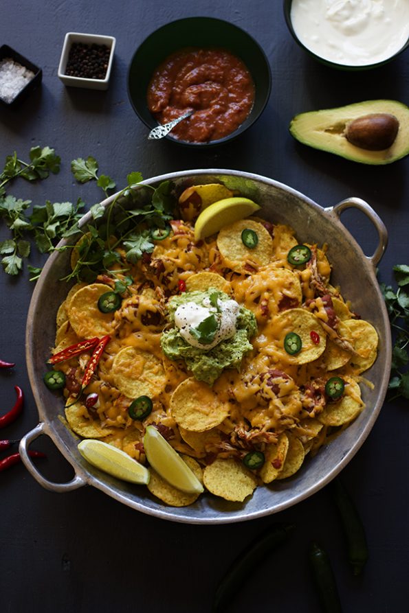 Spicy Pulled Chicken Nachos