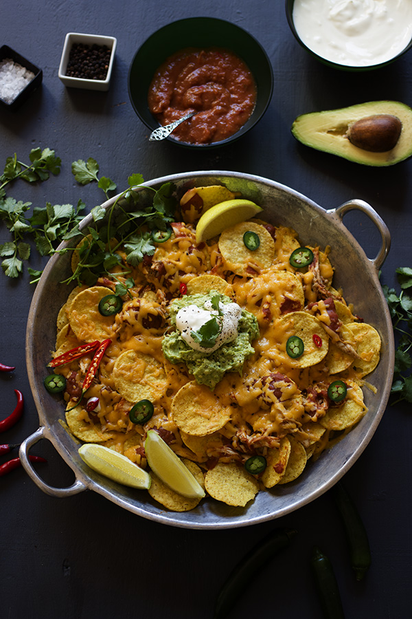 Spicy Pulled Chicken Nachos Spicy Pulled Chicken Nachos