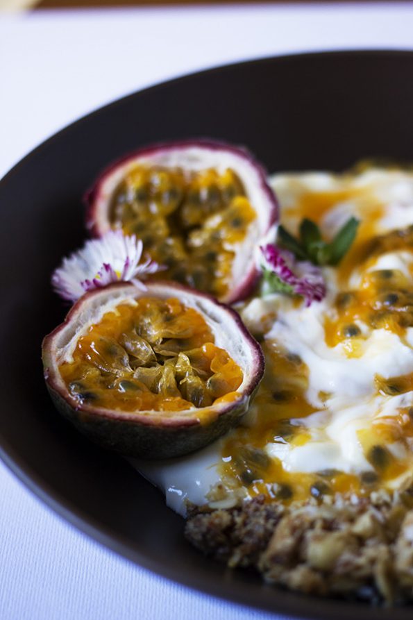 Passion Fruit, Yogurt and Nutty Granola Bowl