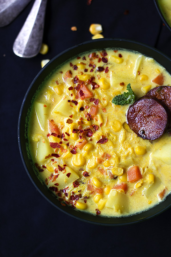 Corn and Chorizo Chowder aninas recipes