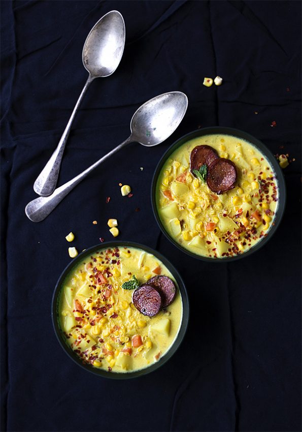 Corn and Chorizo Chowder