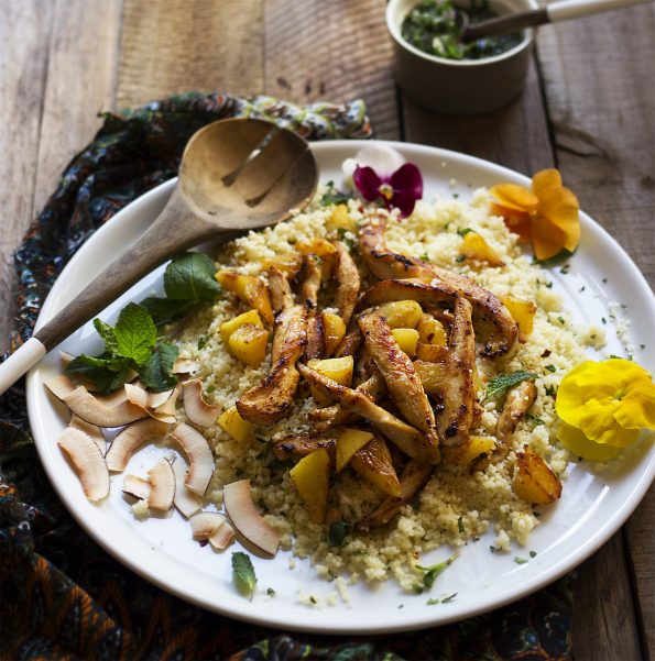 Tropical Chicken and Couscous with Herb Salsa