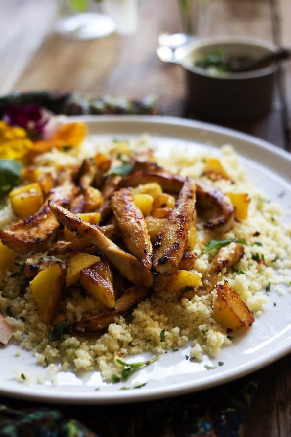 Tropical Chicken and Couscous with Herb Salsa
