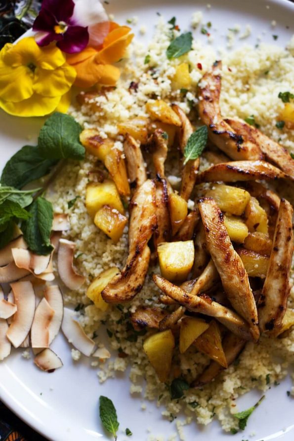 Tropical Chicken and Couscous with Herb Salsa