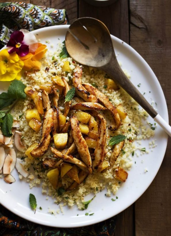 Tropical Chicken and Couscous with Herb Salsa