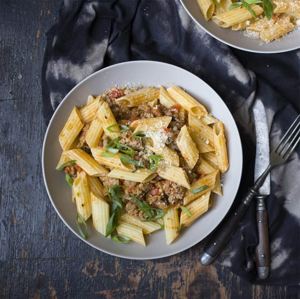 Pork Sausage Penne Bolognese aninas recipes