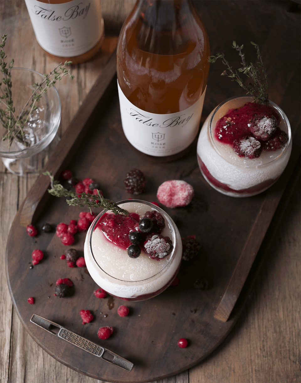 Rosé, Berry and Thyme Slush