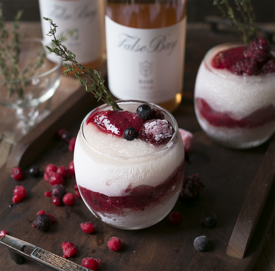 Rosé, Berry and Thyme Slush