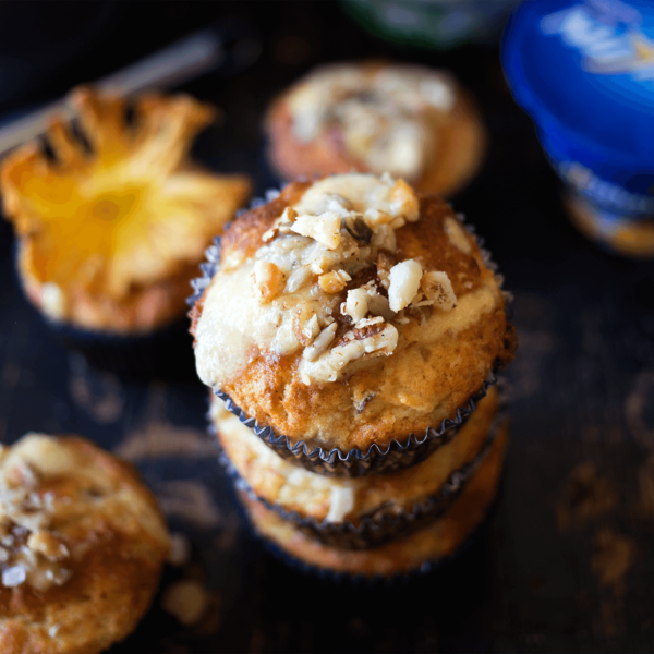 Fruit and Oats Breakfast Muffins with Fruit Yogurt Glaze aninas recipes