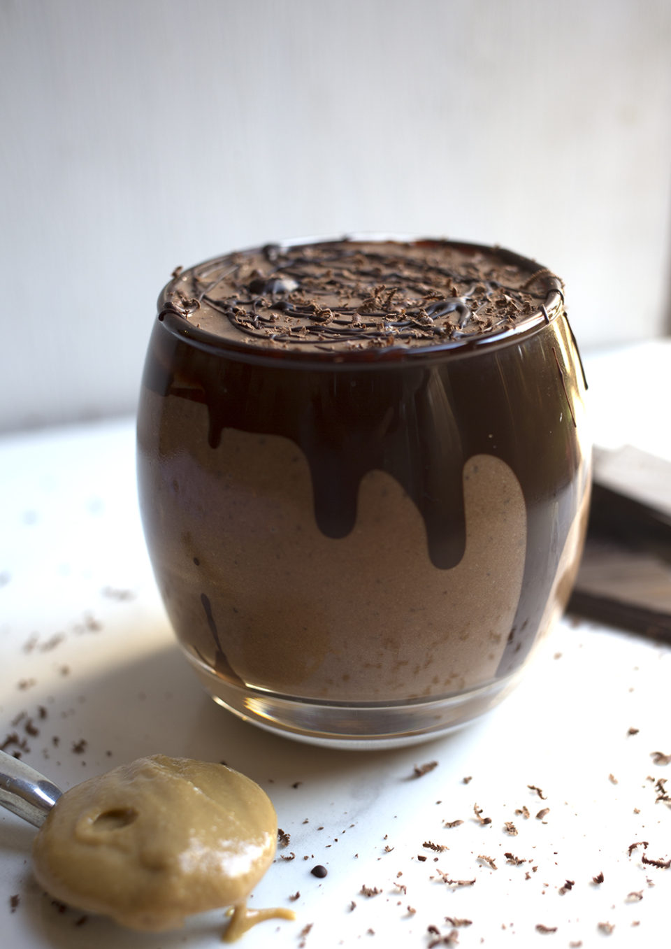 Vegan Peanut Butter and Chocolate Bomb Smoothie