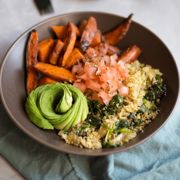Spicy Sweet Potato and Couscous Veggie Bowl aninas recipes