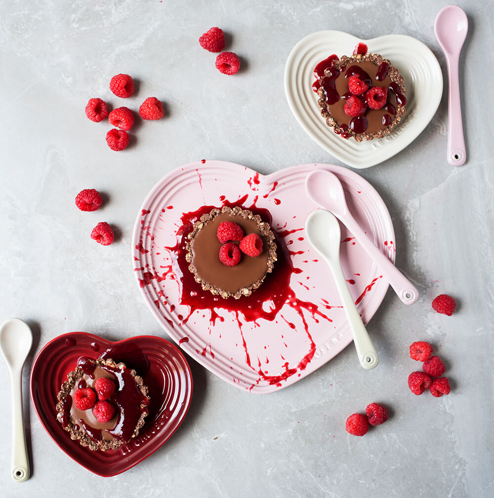 Vegan Choc Ganache Tarts with Berry Compote Vegan Choc Ganache Tarts with Berry Compote