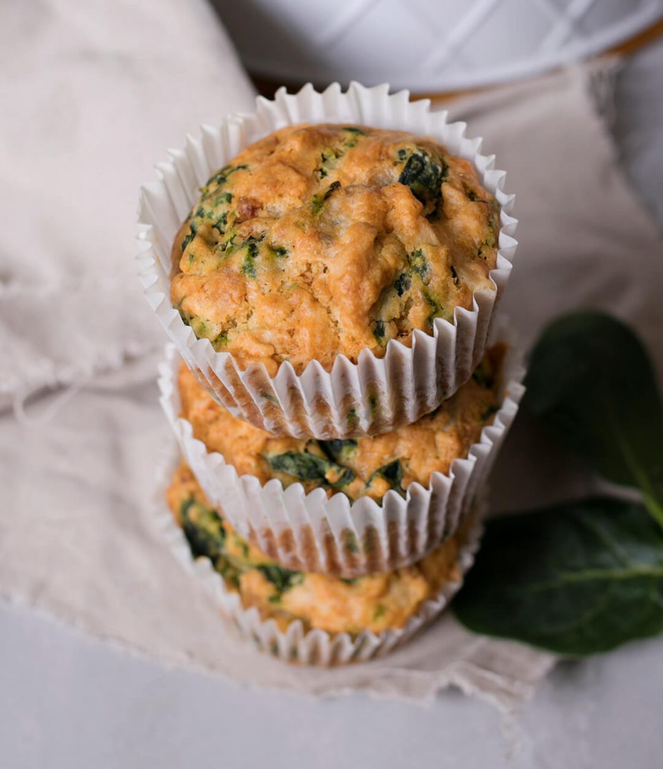Spinach, Cheddar and Basil Muffins Spinach, Cheddar and Basil Muffins