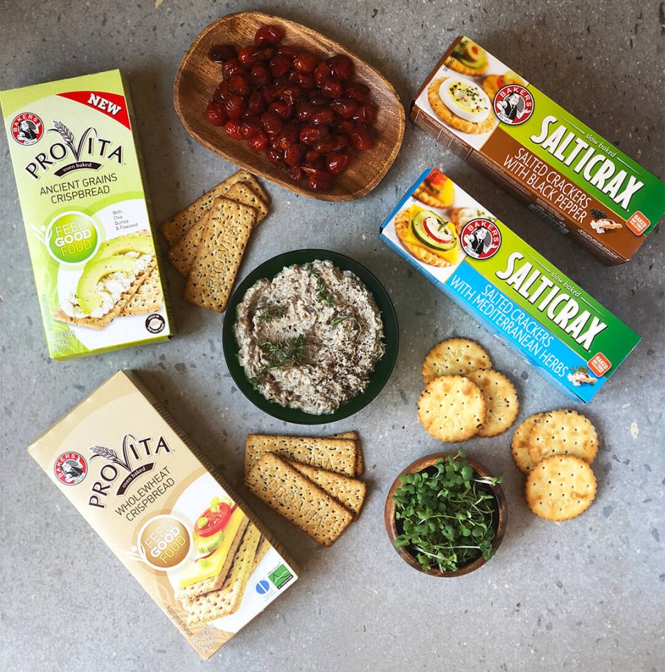 Mushroom Paté and Roasted Tomato Snack Stack Mushroom Paté and Roasted Tomato Snack Stack