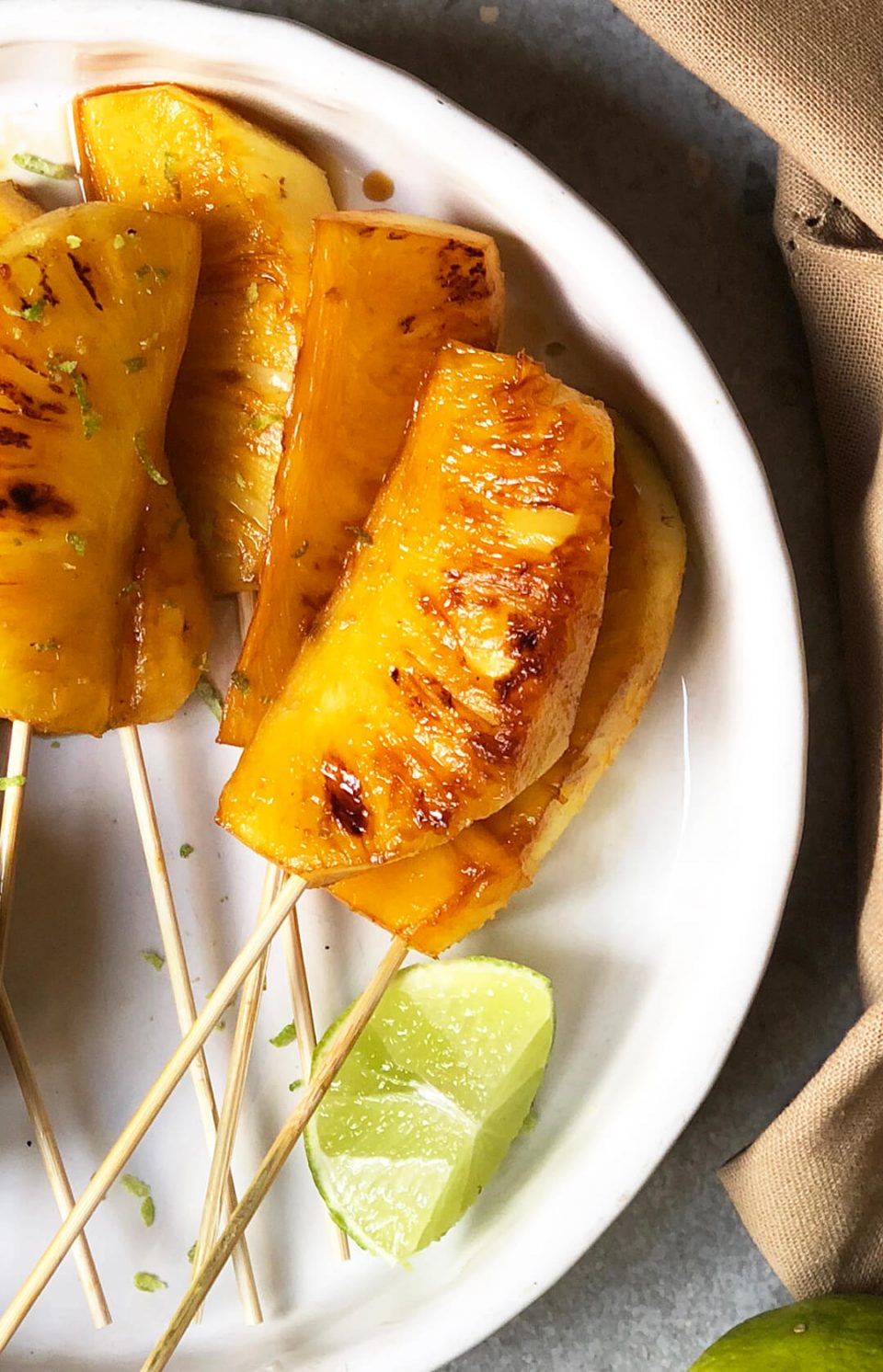 Grilled Pineapple with Lime Coconut Cream Grilled Pineapple with Lime Coconut Cream