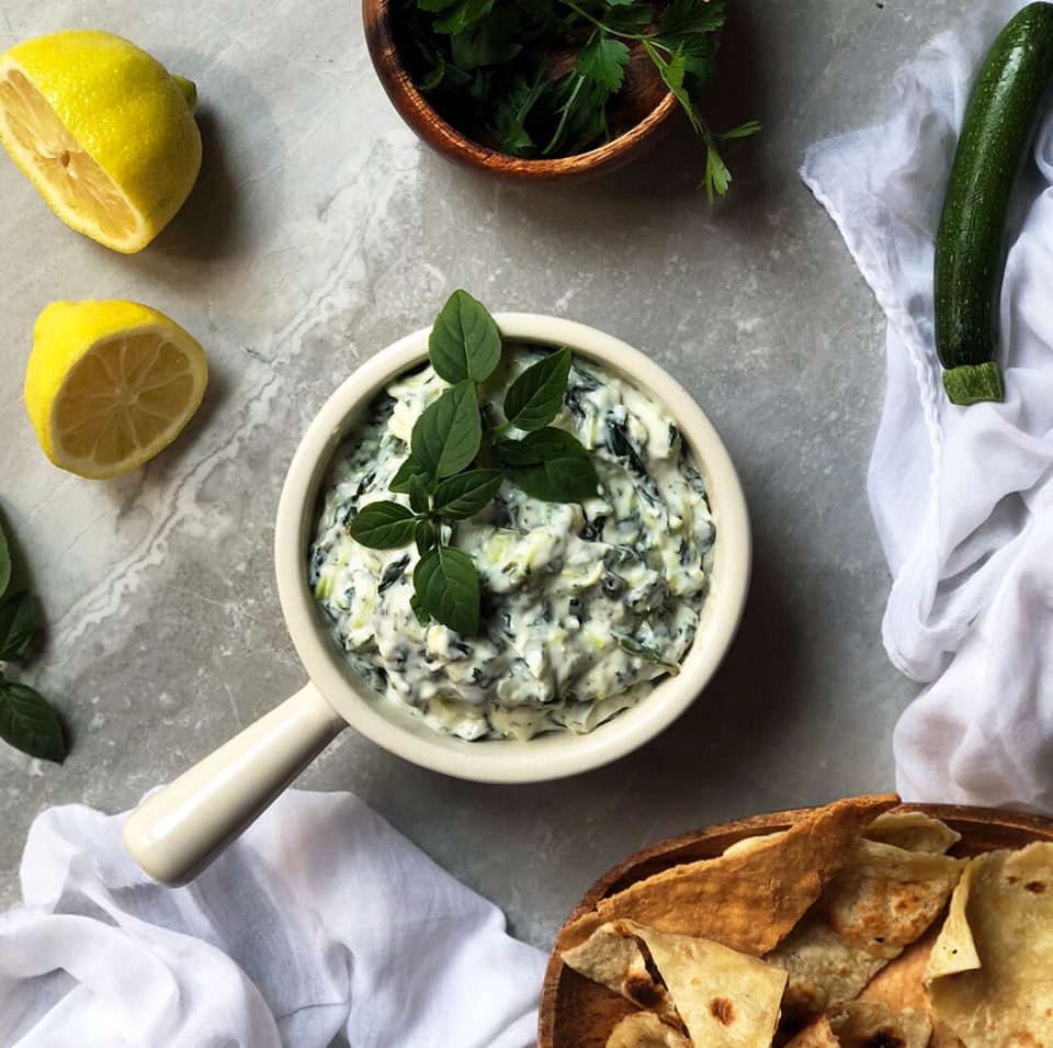 Zucchini and Spinach Tzatziki Zucchini and Spinach Tzatziki