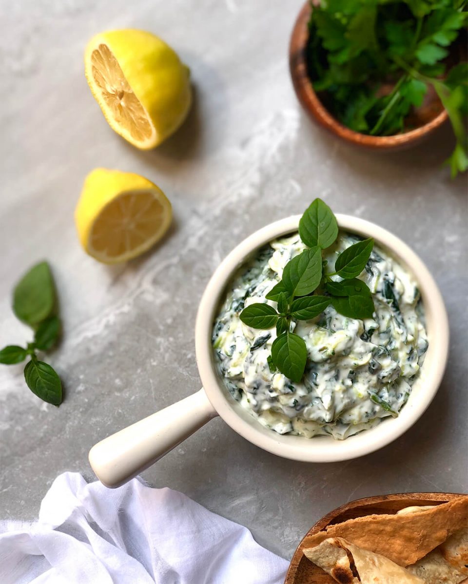 Zucchini and Spinach Tzatziki Zucchini and Spinach Tzatziki