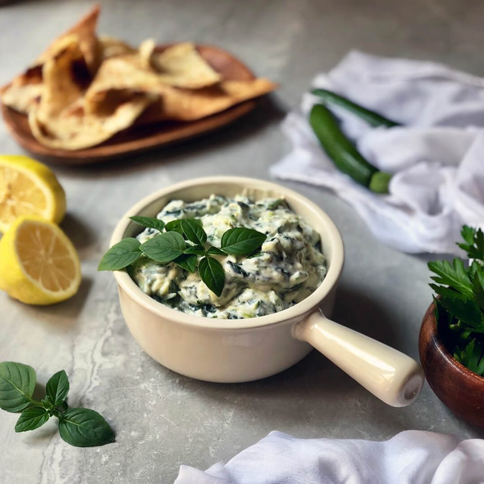 Zucchini and Spinach Tzatziki Zucchini and Spinach Tzatziki