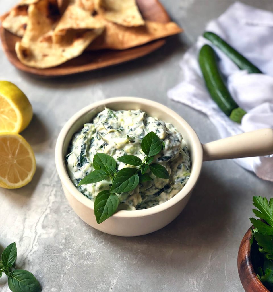 Zucchini and Spinach Tzatziki Zucchini and Spinach Tzatziki