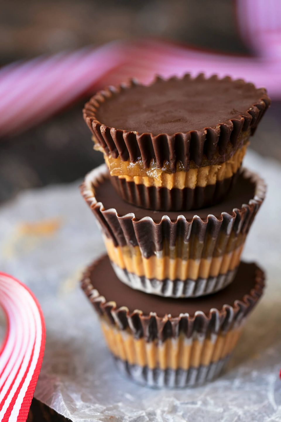 Peanut Butter, Caramel and Chocolate Cups