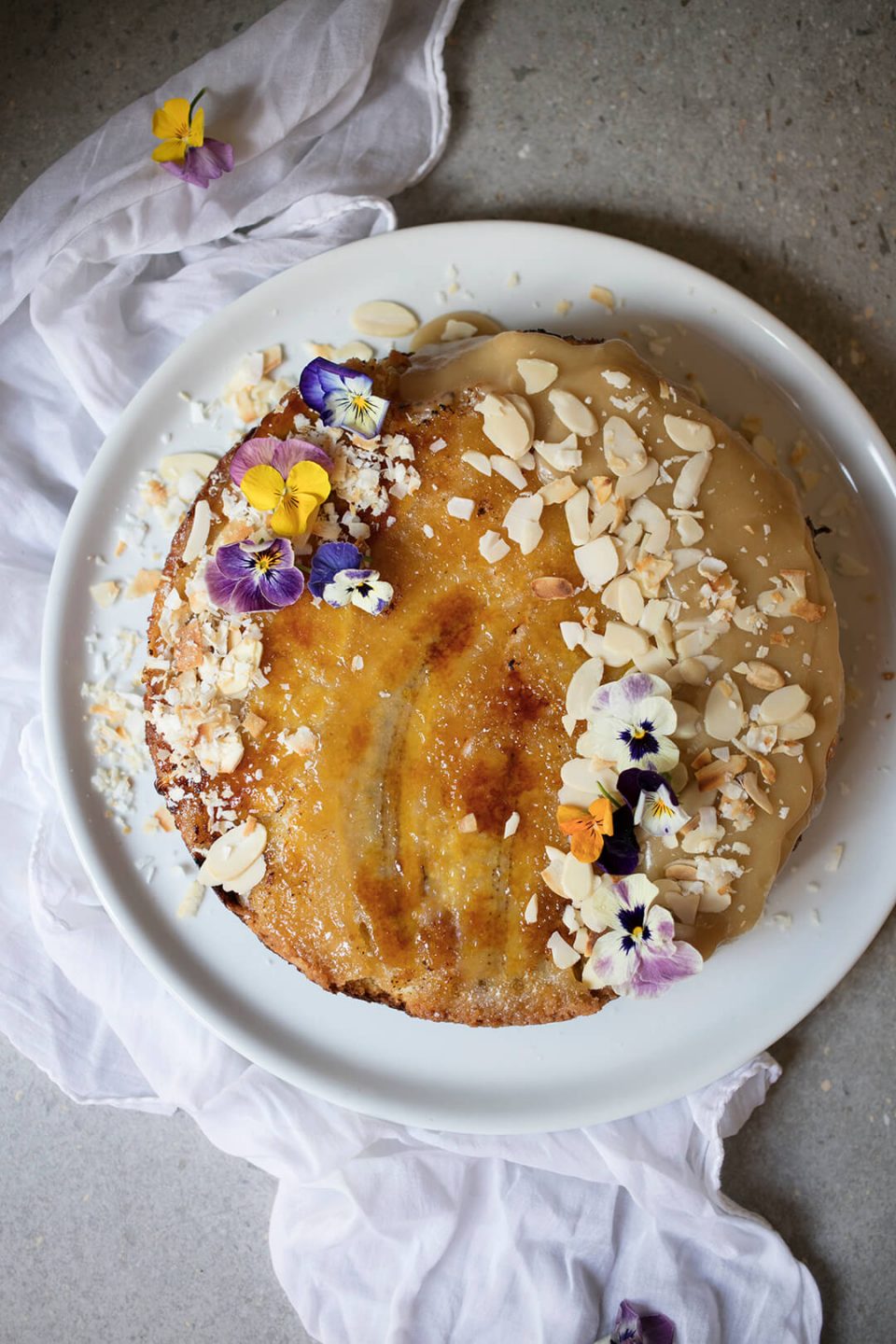 Upside Down Banana Brûlée Cake Upside Down Banana Brûlée Cake