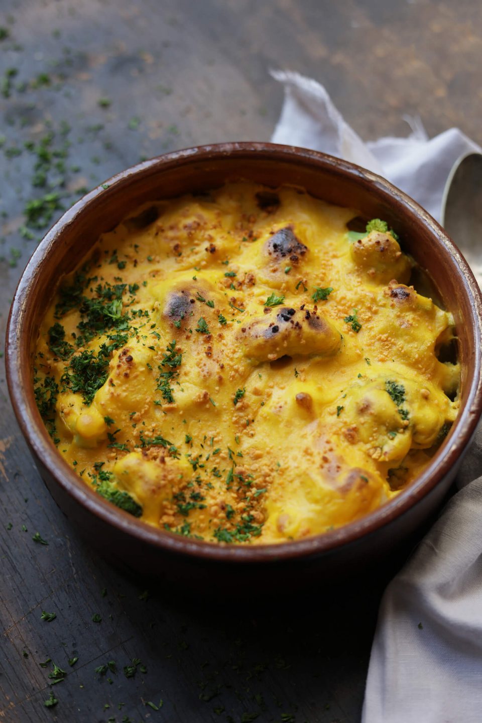 Vegan Cauliflower and Broccoli Cheese Bake Vegan Cauliflower and Broccoli Cheese Bake
