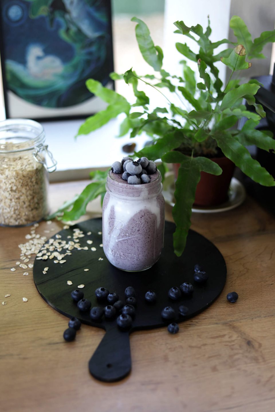 Blueberry, Coconut and Oats Smoothie Blueberry, Coconut and Oats Smoothie