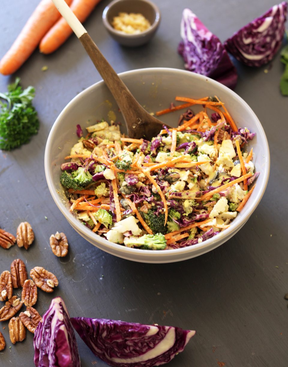 Raw Veggie Crunch Salad