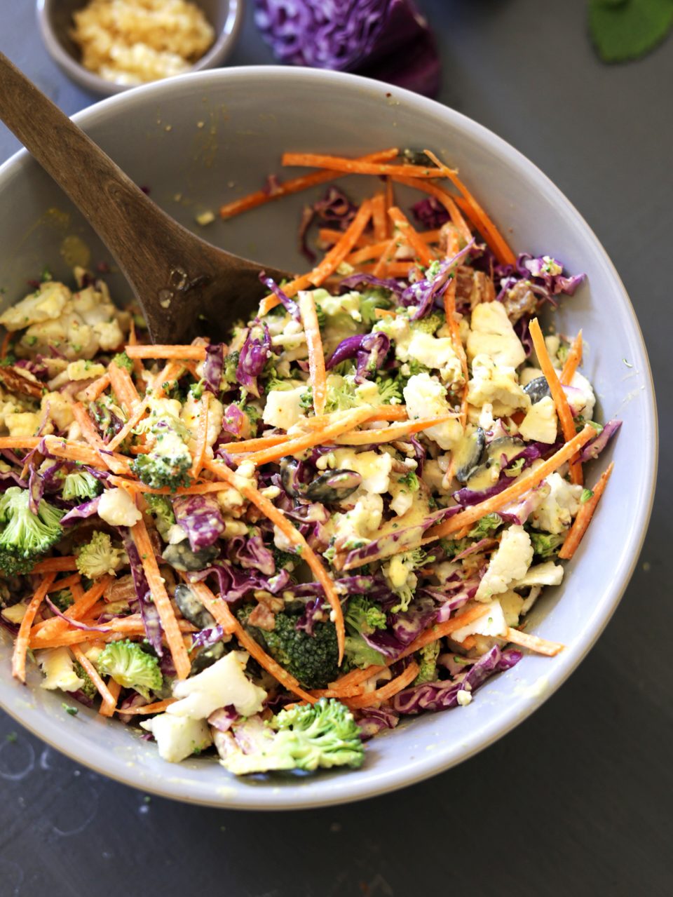 Raw Veggie Crunch Salad