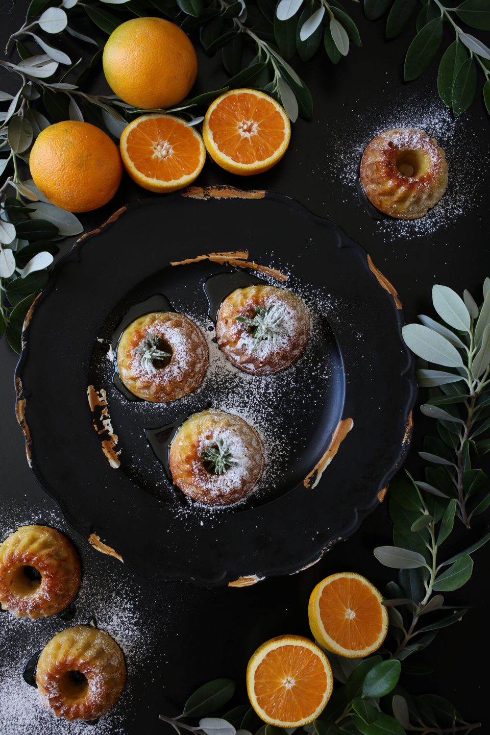 Olive Oil and Honey Cakes with Citrus and Rosemary Drizzle Olive Oil and Honey Cakes with Citrus and Rosemary Drizzle